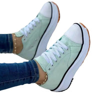 2024 New Fashion Summer Women Casual Shoes Plus Size Sneakers for Women Platform Sport Shoes Female Lace Up Tennis Shoes Size Good Vibrations