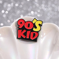 90s Baby Funny Slogans Enamel Pin Nostalgia 90s Kids Collected Brooches Lapel Backpack Badge Best Gifts Jewelry For Friends Good Vibrations