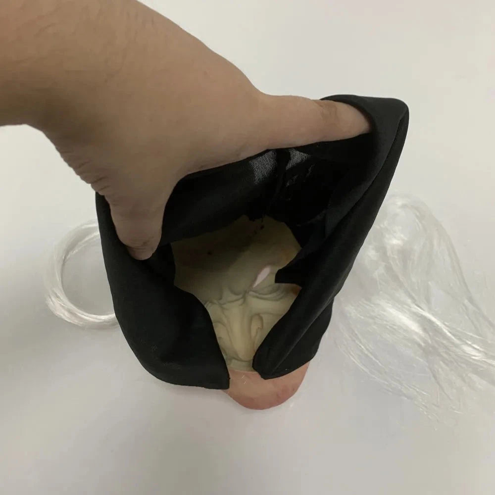 Halloween Witch Mask Cosplay Scary Ghost Face Sorceress Old Nana Grandma Latex Helmet Dress Up Party Costume Props Good Vibrations