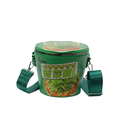 Shoulder Bag Instant Noodles Crossbody Bags Crossbody Bag Large Capcity Reusable Bucket Bag Solid Color Zipper Shoulder Bag Good Vibrations