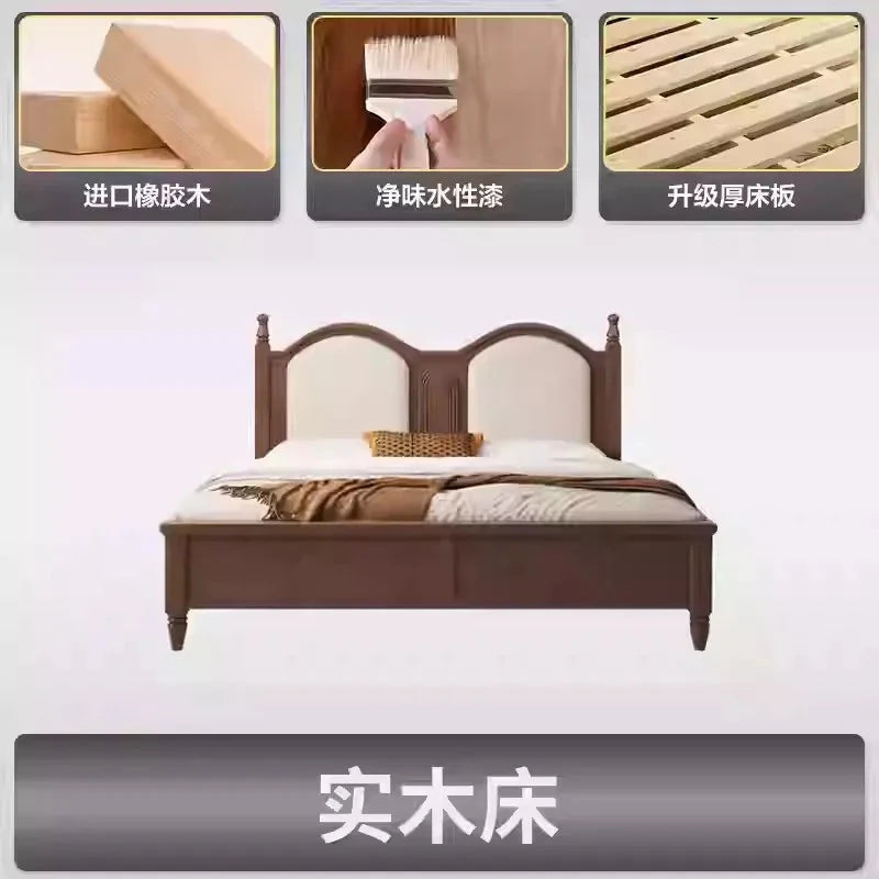 Europian Bedroom Bed Aesthetic Unique Nightstands Headboards Bed Modern Storage Cama Elastica Pula Pula Home Accessories Good Vibrations