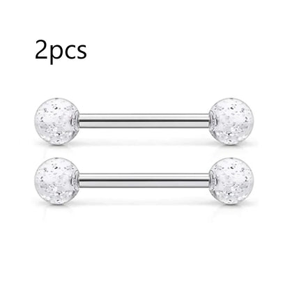 14G Tongue Rings Nipple Rings Surgical Steel Barbell Nipplering Body Piercing Jewelry for Women Men 12MM 14MM 16MM 18MM Bar Leng Good Vibrations