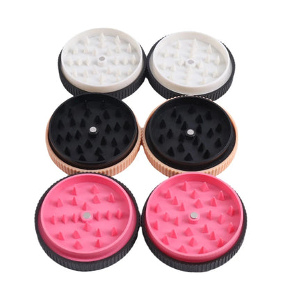 60MM Herb Grinder Plastic Cookie Biscuit  Crusher Hand Muller Cigarette Chocolate Grinder Crusher Tobacco Smoking Good Vibrations Adult Super Store