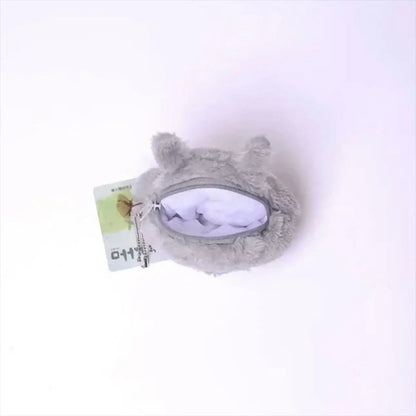 Anime Cute Cat Coin Purse Soft Plush Zipper Small Wallet for Kids Teens Girls Women Kawaii Data Cables Earphones Bag Key Pouch Good Vibrations