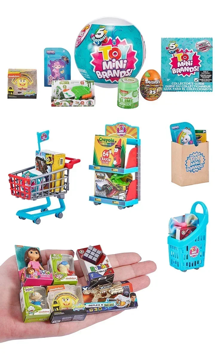 5 Surprise Ball Mini Brands Supermarket Shopping Scene Miniature Gashpon Capsule Toy Figurines Collection Kids Birthday Gifts Good Vibrations