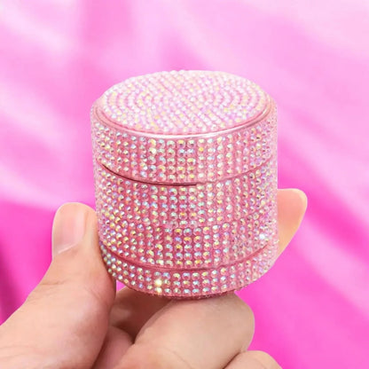 Pink Rhinestone Herb Grinder – 4-Layer Bling Crystal Grinder-40mm Good Vibrations Adult Super Store