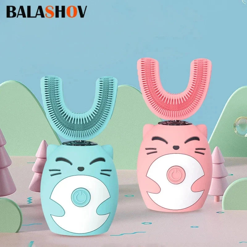 Electric U-shaped Toothbrush Children Sonic Toothbrush 360 Degrees Smart Dental Tooth Brush Teeth Whitening for Waterproof Kids Good Vibrations