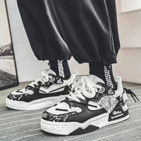 Platform Men's Sneakers Fashion Men Casual Shoes Autumn Designer Breathable Running Men Shoe Personality Lace Up Tenis Masculino Good Vibrations