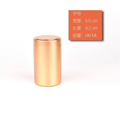 New Airtight Smell Proof Container Quality Stainless Steel Mini Tea Cans Herb Stash Jar Tea Coffee Storage Box Tea Caddies Box Good Vibrations Adult Super Store
