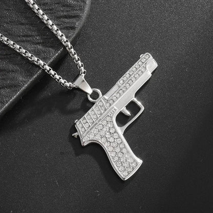 Hip Hop Ice Out Square Crystal S-A-V-A-G-E Letter Pendant Necklace for Men and Women Street One Last Party Trendy Jewelry Gift Good Vibrations