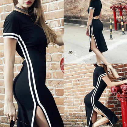Black Woman Dress Dresses for Women 2025 Night Club Midi Tight Bodycon Clothes Promotion Luxury Outfits Harajuku Trendy Summer X Good Vibrations