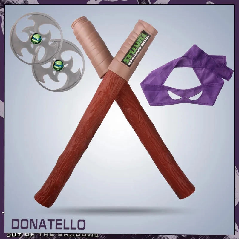 Teenage Ninja Turtles Eye Mask Nunchaku Darts Knife And Knife Can Anime Cosplay Wear Children's Performance Weapons Props Gifts Good Vibrations