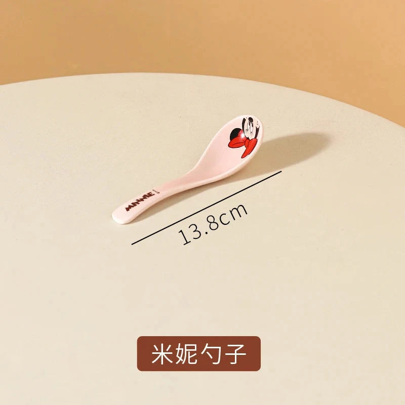 Mickey Minnie Ceramic Tableware Gift Couple Children's Home Cute High-Pretty Tableware Spoon Good Vibrations