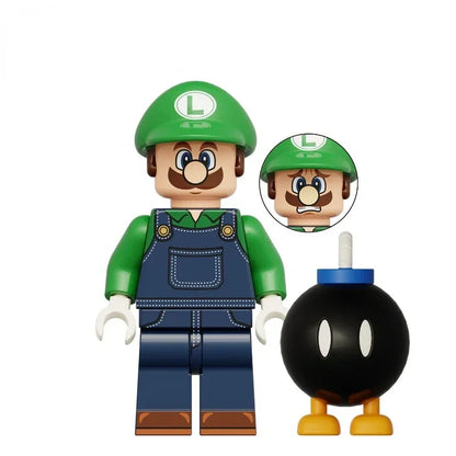 Super Mario Bros Figures Dolls Assemble Ornament Anime DIY Kids Toy Mini Desk Funny Decoration Assembly small Toys Accessories Good Vibrations