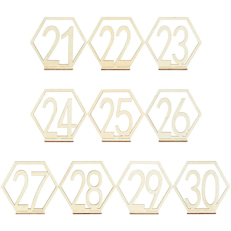 Wedding Number Wooden Table Place Card Rustic Wedding Engagement Reception Seat Decoration Number Signs Event Party Supplies Good Vibrations