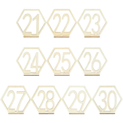 Wedding Number Wooden Table Place Card Rustic Wedding Engagement Reception Seat Decoration Number Signs Event Party Supplies Good Vibrations