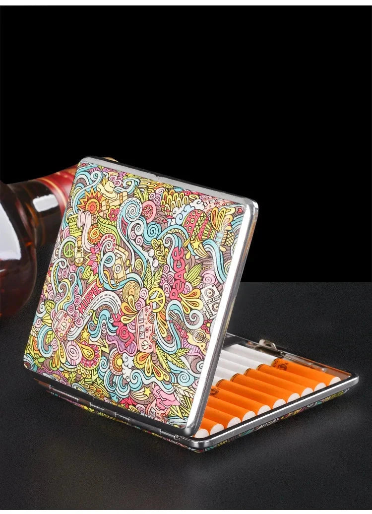 Fashion Cigarette Case 20 Pack Portable Leather Cigarette Holder Creative Personality Coarse Cigarette Storage Box Good Vibrations Adult Super Store