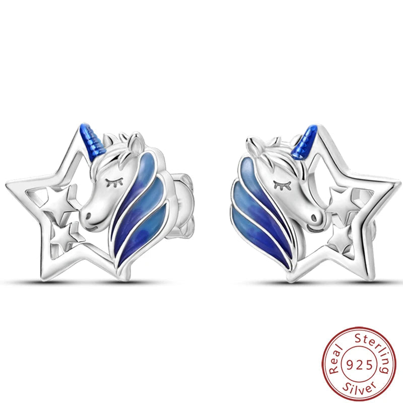Women's Earrings 925 Sterling Silver Ocean Cute Pet Insect Plant Multi Style Earrings Fit Anniversary Delicate Jewelry Gifts Good Vibrations