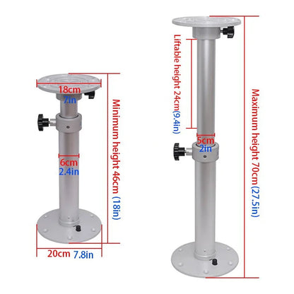RV Table Leg RV Table Stand Table Pedestal Leg 460 to 700mm Adjustable 360° Rotatable for RV Camper Boat Yacht Home ﻿ Good Vibrations