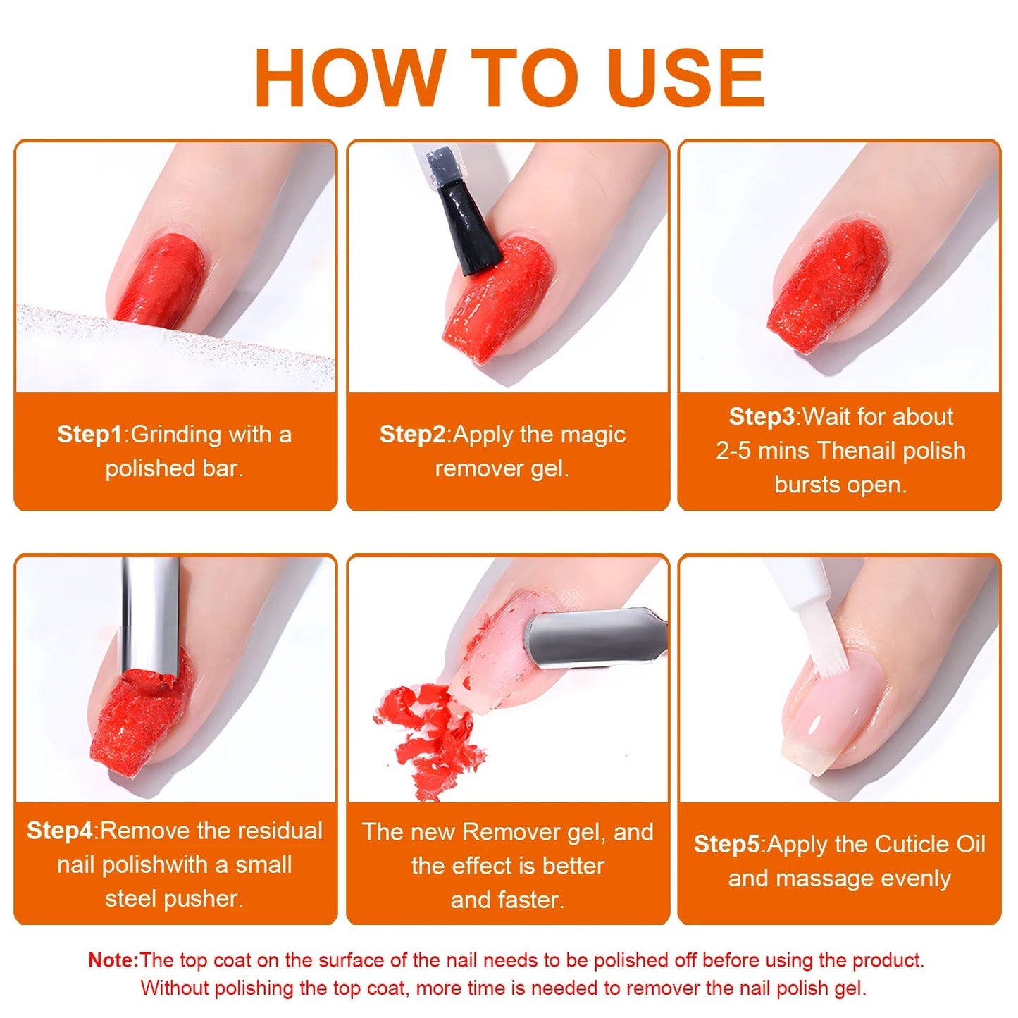 Gel Nail Polish Remover, Quick & Easy Polish Remover In 2-3 Minutes, No Need Soaking Or Wrapping - 0.51oz Good Vibrations