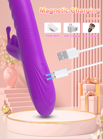 Thrusting Rabbit Vibrator for Women Clitoris G-Spot Stimulator Come and Go Vagina Vibrator Female Masturbator Sex Toy for Women GOOD Vibrations
