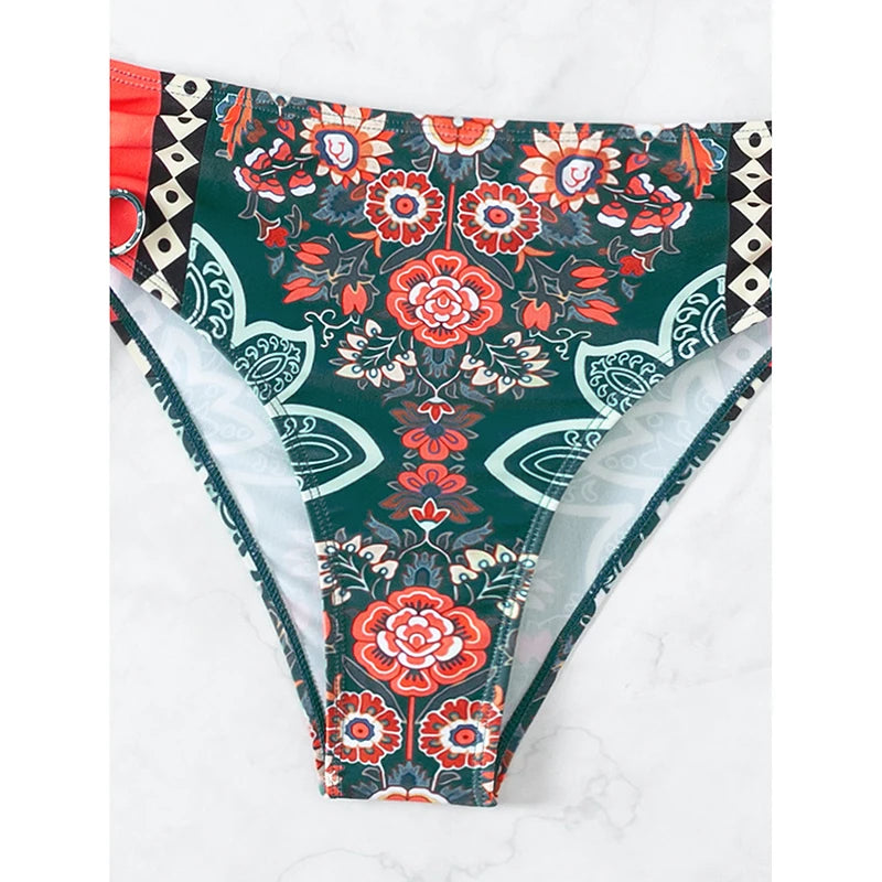 2025 New Women Bikinis Set Swimsuit Swimwear Plus Size Push Up Large Big Floral Swimming Suits Beachwear Bathing Suits ﻿ Good Vibrations