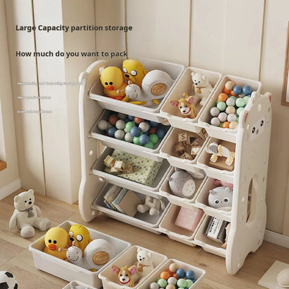 Children's toy storage  large capacity classification multi-layer storage rack baby locker Shelf organizer Children's bookshelve Good Vibrations