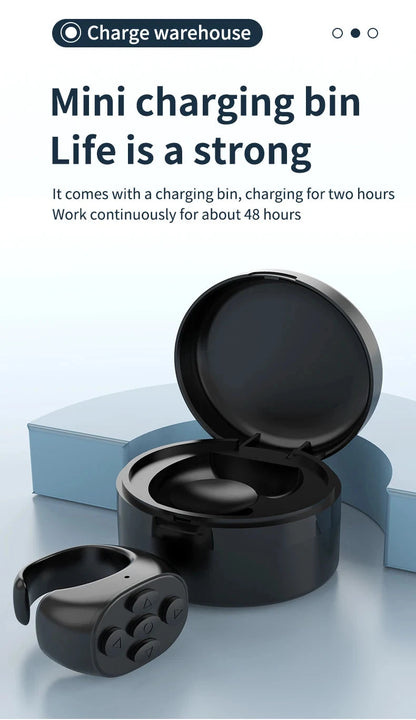 Multi-function Automatic Remote Control Portable Selfie Browse Video Read E-books Fingertip Controller for Mobile Phone Good Vibrations