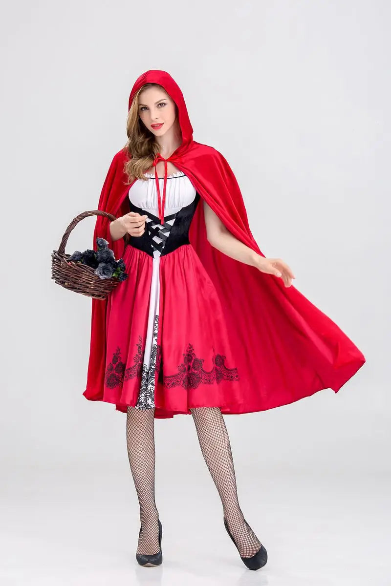 Halloween costume Goth little Red Riding Hood club queen costume cosplay costume stage dress Good Vibrations