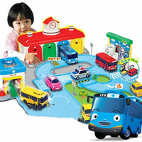 Korean Tayo The Little Bus Slingshot & Pull-Back Car Diy Track Toy Set Tayo Cartoon Car Toy Collection Car Model Christmas Gifts Good Vibrations