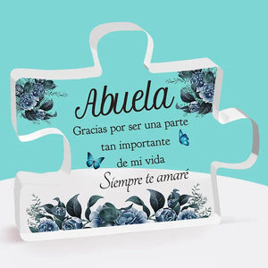 1pc, SpanishGifts For Grandma Acrylic Decorations Delicate Grandma Gifts From Grandchildren Christmas Anniversary Birthday Gifts Good Vibrations