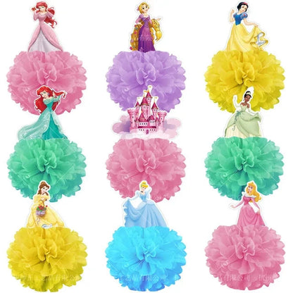 Princess Party Favor Girls' Happy Birthday Banner Princess Pinata Fillers Mask Stickers Disposable Tableware Set Decorations Good Vibrations