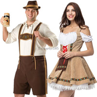 Male Woman Oktoberfest Costume Traditional Couple German Bavarian Beer Outfit Cosplay Halloween Carnival Festival Party Clothes Good Vibrations