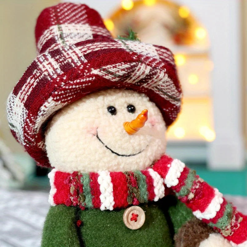 Christmas Advent Calendar Santa Claus Wooden Christmas Ornament Snowman Non Woven Fabric Countdown Calendar Desktop Decoration Good Vibrations