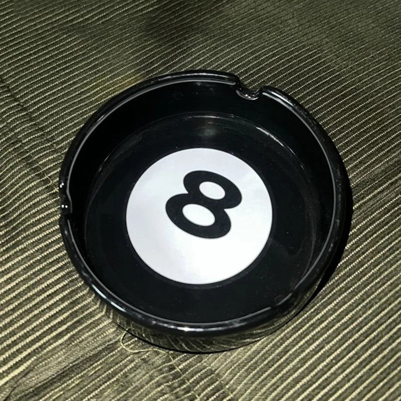 Unique Black Eight Ceramic Ashtray Perfect For Billiard Rooms Home Bars Parties Ideal Gift & Creative Birthday Presents Good Vibrations Adult Super Store