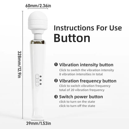 Powerful Magic Wand Vibrator for Women Big AV Body Massager G Spot Clitoris Stimulator USB Charging Adult Sex Toys for Woman Good Vibrations Adult Super Store