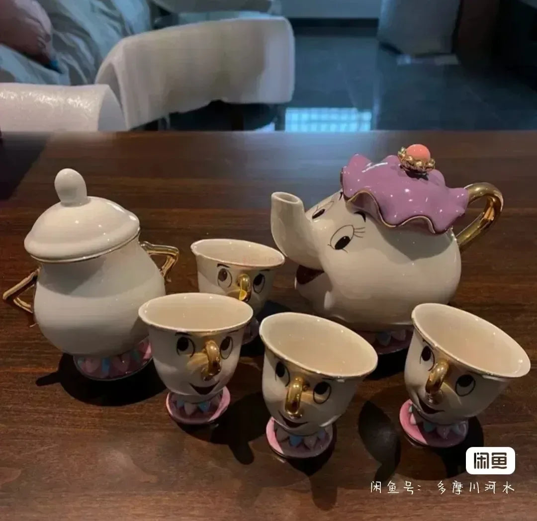 Disney Teapot Cute Cartoon Beauty And The Beast Coffee Pots Mug Mrs Potts Chip Cup Tea Cup Pots One Tea Sets Droshipping Good Vibrations Adult Super Store