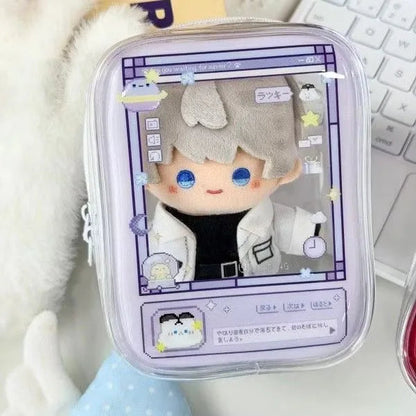 New Fun Creative Prison-themed Itabag Transparent Case For 13cm Doll Portable Clear Keychain Gift Box Collectibles Storage Pouch Good Vibrations