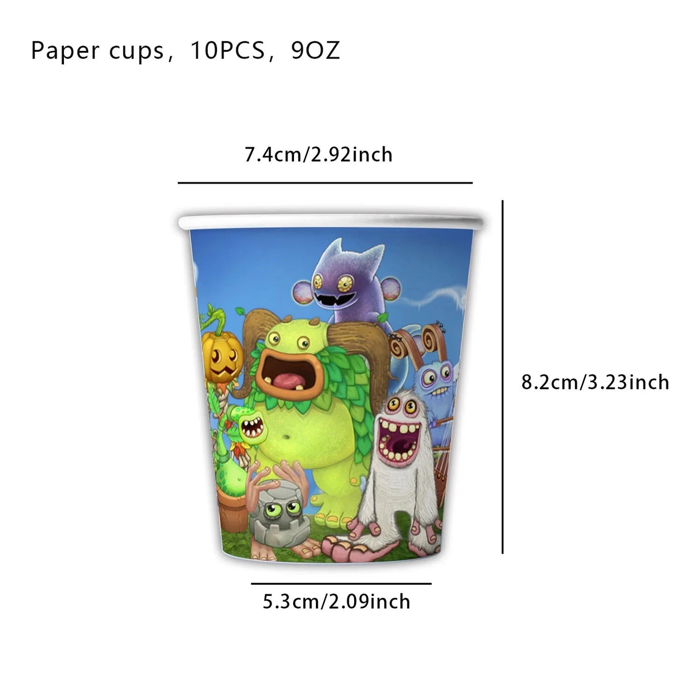 My Singing Game Monsters Birthday Party Decoration Balloons Backdrop Banner Cake Topper Baby Shower Party Supplies Tableware Good Vibrations