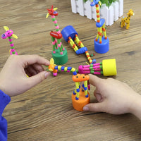 Montessori Toys Educational Wooden Toys for Children Early Learning Exercise Baby Fingers Flexible Materials Giraffe Toy Gifts Good Vibrations
