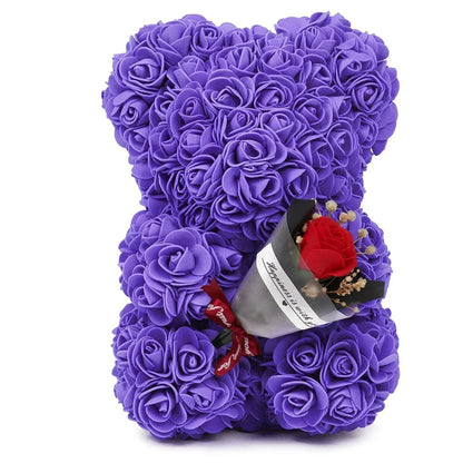 Rose Teddy Bear Artificial Flower Anniversary Valentines Day Birthday Gift Mothers Day Mom Gifts Girlfriend Birthday Gifts Women Good Vibrations