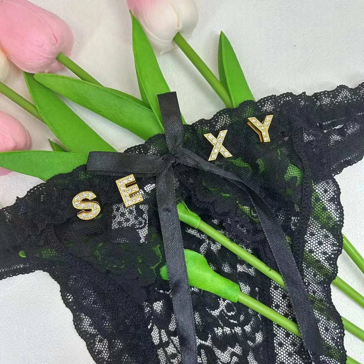 Rhinestone Letter Customizable Lingerie Gifts