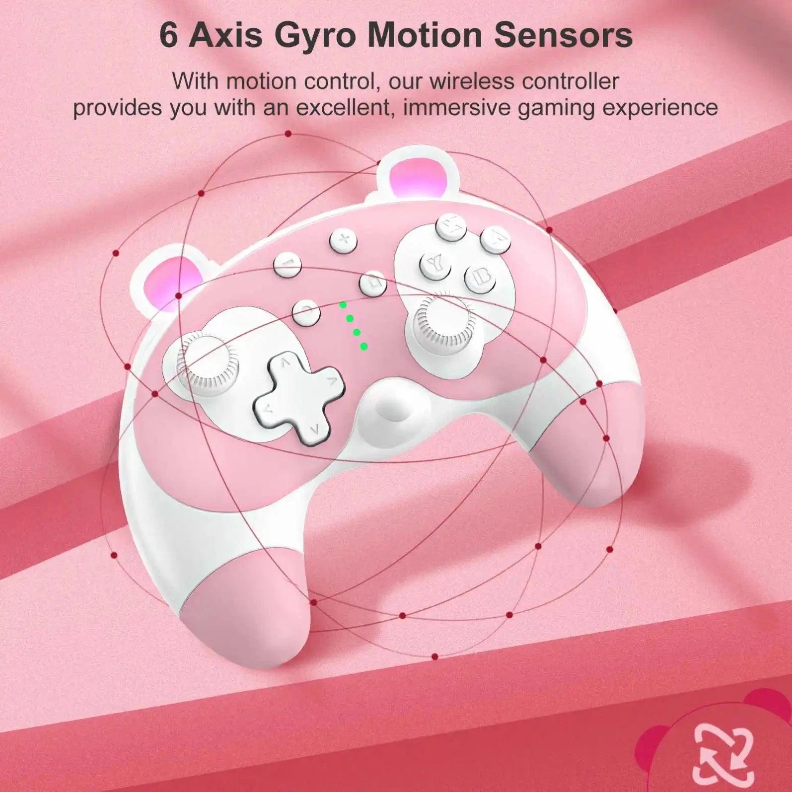 Switch Pro Controller Cartoon Style Wireless Bt Gamepad For Nin-Tendo Good Vibrations