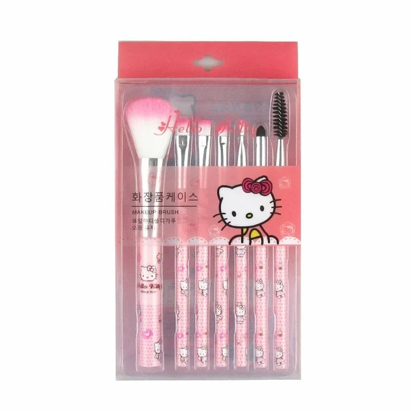 Hello Kitty Makeup Brush Set Fashion Cute Blush Eyebrow Lip Eye Shadow Brush Beauty Tool Women Girls Facial Makeup Tools Gifts Good Vibrations