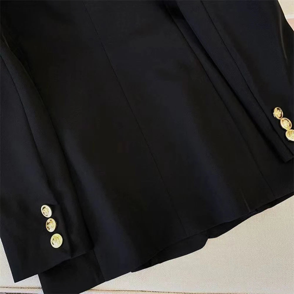 Blazer For Women Elegant Suit Jacket Loose Long Sleeve Jacket Beige Casual Solid Color Blazer Fashion Lapel Neckline Style Good Vibrations