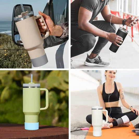 Silicone Insulated Cup Protective Sleeve For 40oz 30oz 20oz Water Bottle Silicone Boot Bottom Sleeve Cover Non-Slip Cup Sleeve Good Vibrations Adult Super Store