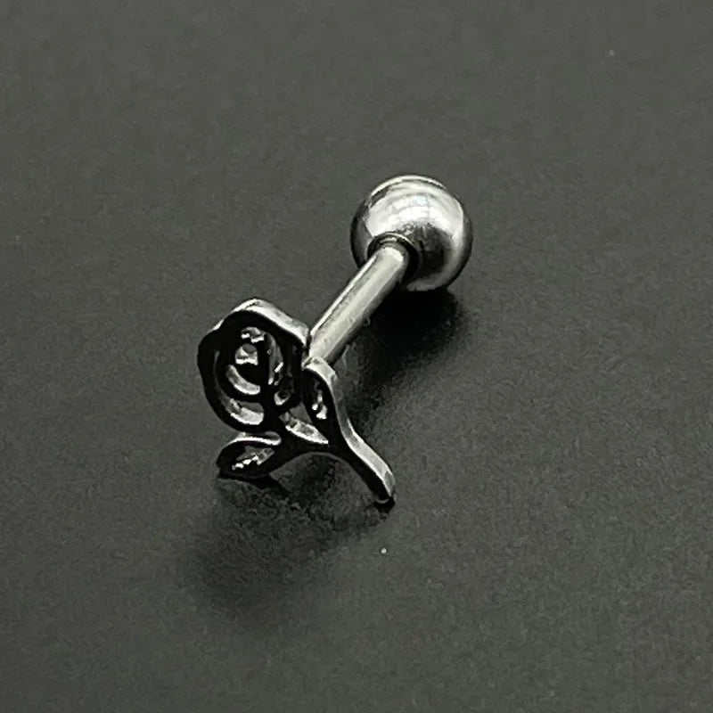 316L Titanium Steel Cute Tongue Rings Women Piercing Tongue Barbells Piercing Jewelry Ear Studs Septum Piercing Good Vibrations