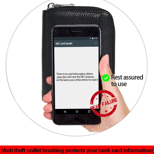 Solid Color Short Coin Purse for Women Girl RFID Coin Purse Cute Small Wallet Card Case with Zipper Good Vibrations