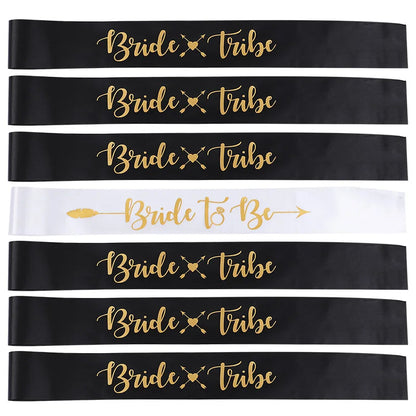 Bride Tribe Bridesmaids Sashes Set for Bridal Shower Decorations Wedding Favors Bachelorette Party Supplies Bride to be Gift Good Vibrations