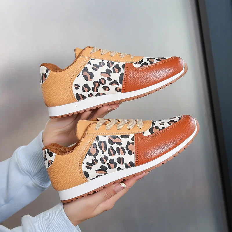 2025 Spring Women's Running Shoes, Casual Walking Training Shoes, Fashion Leopard Pattern Comfortable Casual Tennis Shoes Good Vibrations